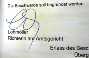 Unterschrift Lohnmöller